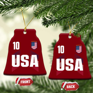 USA Soccer Sports Graphic Number 10 Jersey Style Ceramic Ornament Proud Fans Game Day Pride TS02 Print Your Wear