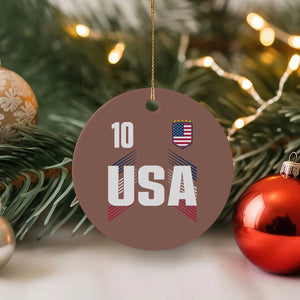 USA Soccer Sports Graphic Number 10 Jersey Style Ceramic Ornament Proud Fans Game Day Pride TS02 1pc Mocha Print Your Wear