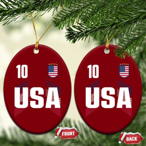 USA Soccer Sports Graphic Number 10 Jersey Style Ceramic Ornament Proud Fans Game Day Pride TS02 Print Your Wear