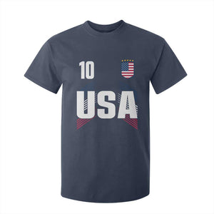 USA Soccer Sports Graphic Number 10 Jersey Style T Shirt For Kid Proud Fans Game Day Pride TS02 Navy Print Your Wear