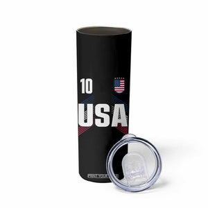 USA Soccer Sports Graphic Number 10 Jersey Style Skinny Tumbler Proud Fans Game Day Pride TS02 Print Your Wear