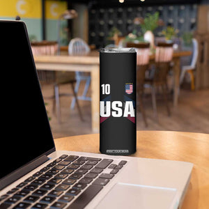 USA Soccer Sports Graphic Number 10 Jersey Style Skinny Tumbler Proud Fans Game Day Pride TS02 Print Your Wear