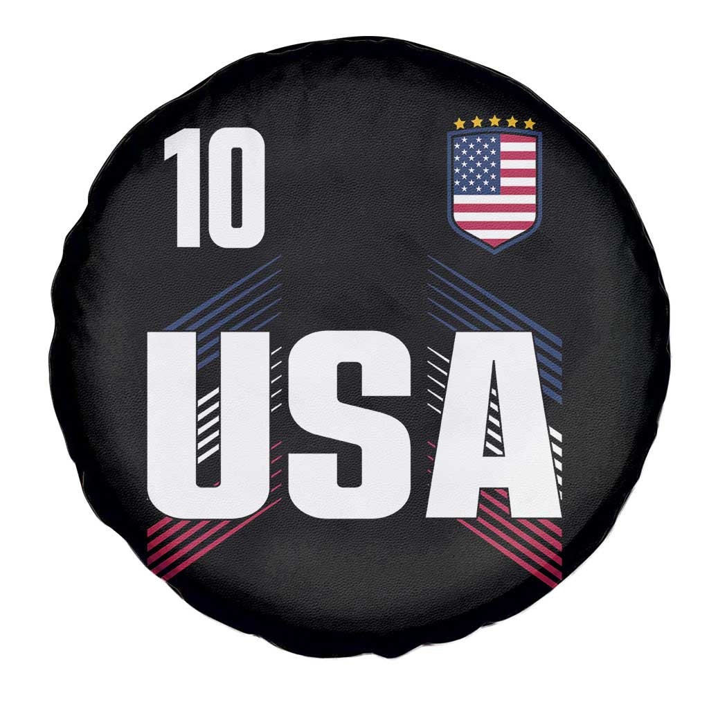 USA Soccer Sports Graphic Number 10 Jersey Style Spare Tire Cover Proud Fans Game Day Pride TS02 Print Your Wear