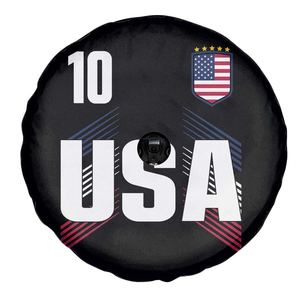 USA Soccer Sports Graphic Number 10 Jersey Style Spare Tire Cover Proud Fans Game Day Pride TS02 Print Your Wear