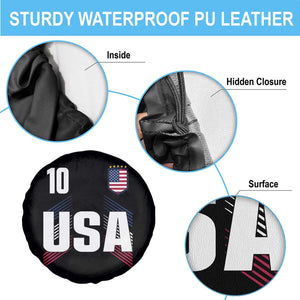 USA Soccer Sports Graphic Number 10 Jersey Style Spare Tire Cover Proud Fans Game Day Pride TS02 Print Your Wear
