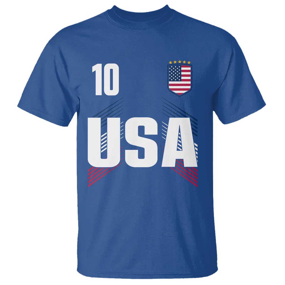 USA Soccer Sports Graphic Number 10 Jersey Style T Shirt Proud Fans Game Day Pride TS02 Royal Blue Print Your Wear