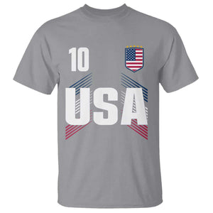 USA Soccer Sports Graphic Number 10 Jersey Style T Shirt Proud Fans Game Day Pride TS02 Sport Gray Print Your Wear