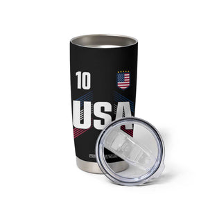 USA Soccer Sports Graphic Number 10 Jersey Style Tumbler Cup Proud Fans Game Day Pride TS02 Print Your Wear