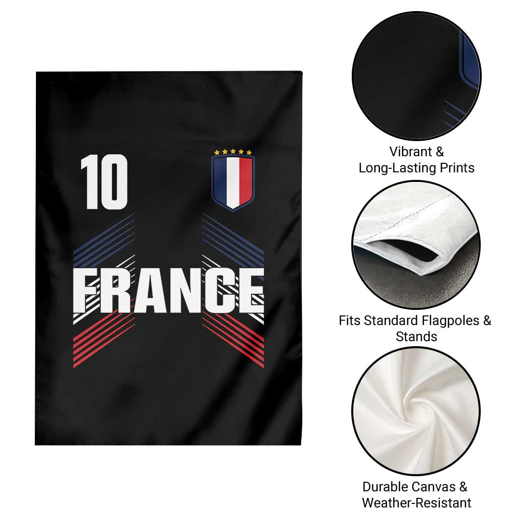 France Soccer Sports Graphic Number 10 Jersey Style Garden Flag Proud French Football Fans Game Day Pride TS02 Print Your Wear