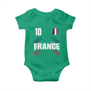 France Soccer Sports Graphic Number 10 Jersey Style Baby Onesie Proud French Football Fans Game Day Pride TS02 Irish Green Print Your Wear
