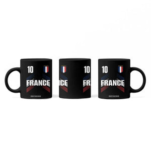 France Soccer Sports Graphic Number 10 Jersey Style Coffee Mug Proud French Football Fans Game Day Pride TS02 Print Your Wear