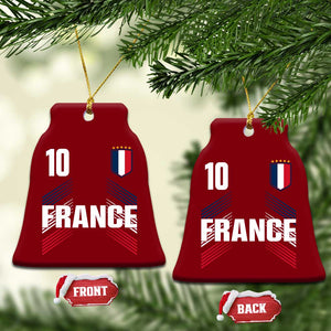 France Soccer Sports Graphic Number 10 Jersey Style Ceramic Ornament Proud French Football Fans Game Day Pride TS02 Print Your Wear