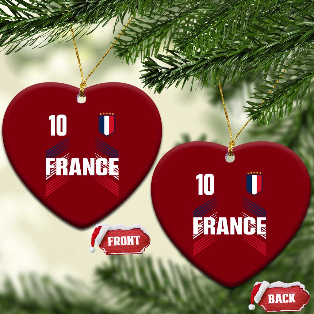 France Soccer Sports Graphic Number 10 Jersey Style Ceramic Ornament Proud French Football Fans Game Day Pride TS02 Print Your Wear