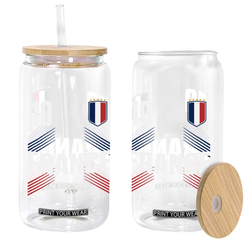 France Soccer Sports Graphic Number 10 Jersey Style Glass Can Proud French Football Fans Game Day Pride TS02 Print Your Wear