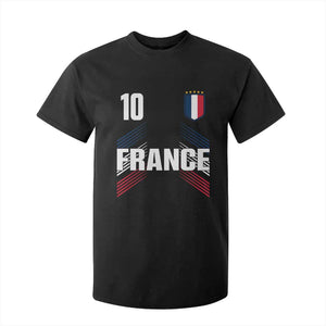 France Soccer Sports Graphic Number 10 Jersey Style T Shirt For Kid Proud French Football Fans Game Day Pride TS02 Black Print Your Wear