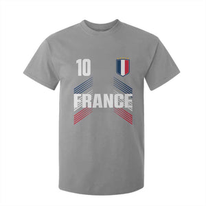 France Soccer Sports Graphic Number 10 Jersey Style T Shirt For Kid Proud French Football Fans Game Day Pride TS02 Sport Gray Print Your Wear