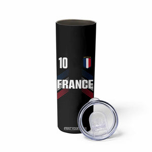 France Soccer Sports Graphic Number 10 Jersey Style Skinny Tumbler Proud French Football Fans Game Day Pride TS02 Print Your Wear