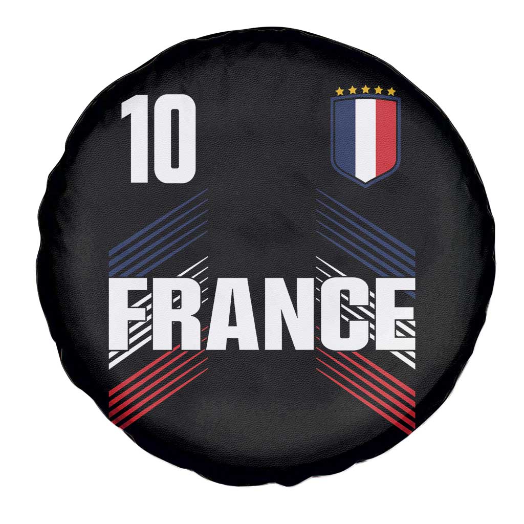 France Soccer Sports Graphic Number 10 Jersey Style Spare Tire Cover Proud French Football Fans Game Day Pride TS02 Print Your Wear