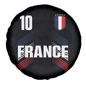 France Soccer Sports Graphic Number 10 Jersey Style Spare Tire Cover Proud French Football Fans Game Day Pride TS02 Print Your Wear