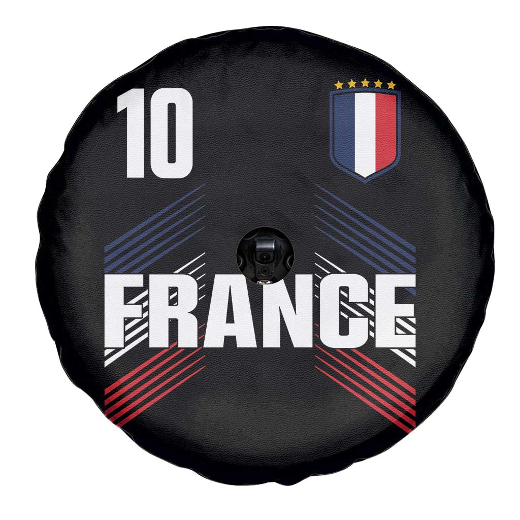 France Soccer Sports Graphic Number 10 Jersey Style Spare Tire Cover Proud French Football Fans Game Day Pride TS02 Print Your Wear