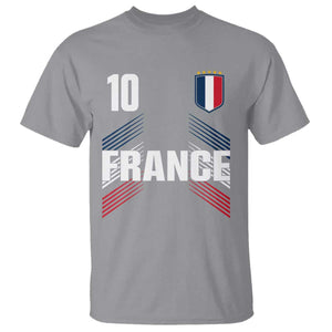 France Soccer Sports Graphic Number 10 Jersey Style T Shirt Proud French Football Fans Game Day Pride TS02 Sport Gray Print Your Wear