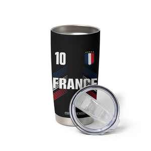 France Soccer Sports Graphic Number 10 Jersey Style Tumbler Cup Proud French Football Fans Game Day Pride TS02 Print Your Wear