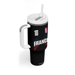 France Soccer Sports Graphic Number 10 Jersey Style Tumbler With Handle Proud French Football Fans Game Day Pride TS02 Print Your Wear