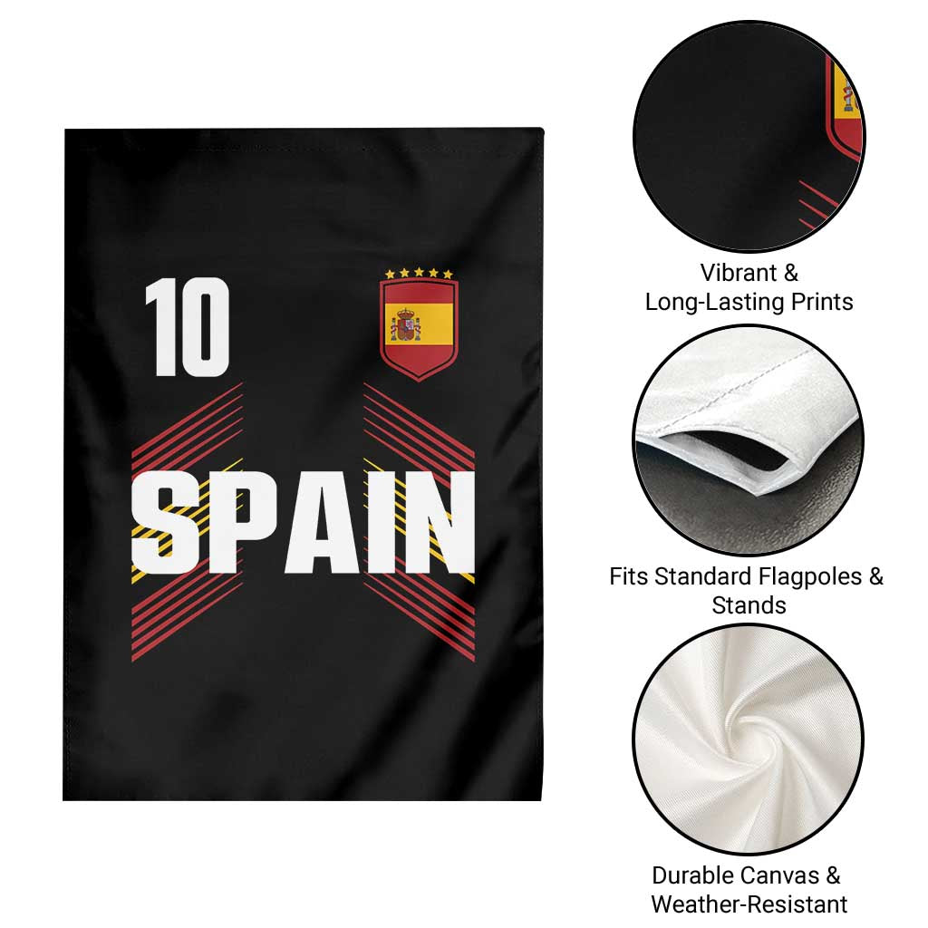 Spain Soccer Sports Graphic Number 10 Jersey Style Garden Flag Proud Spanish Football Fans Game Day Pride TS02 Print Your Wear
