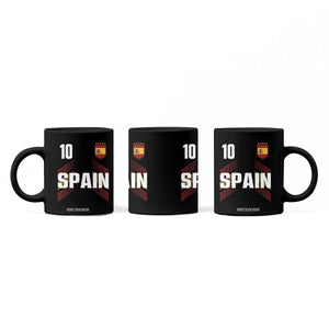 Spain Soccer Sports Graphic Number 10 Jersey Style Coffee Mug Proud Spanish Football Fans Game Day Pride TS02 Print Your Wear