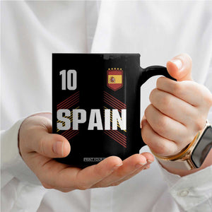 Spain Soccer Sports Graphic Number 10 Jersey Style Coffee Mug Proud Spanish Football Fans Game Day Pride TS02 Print Your Wear