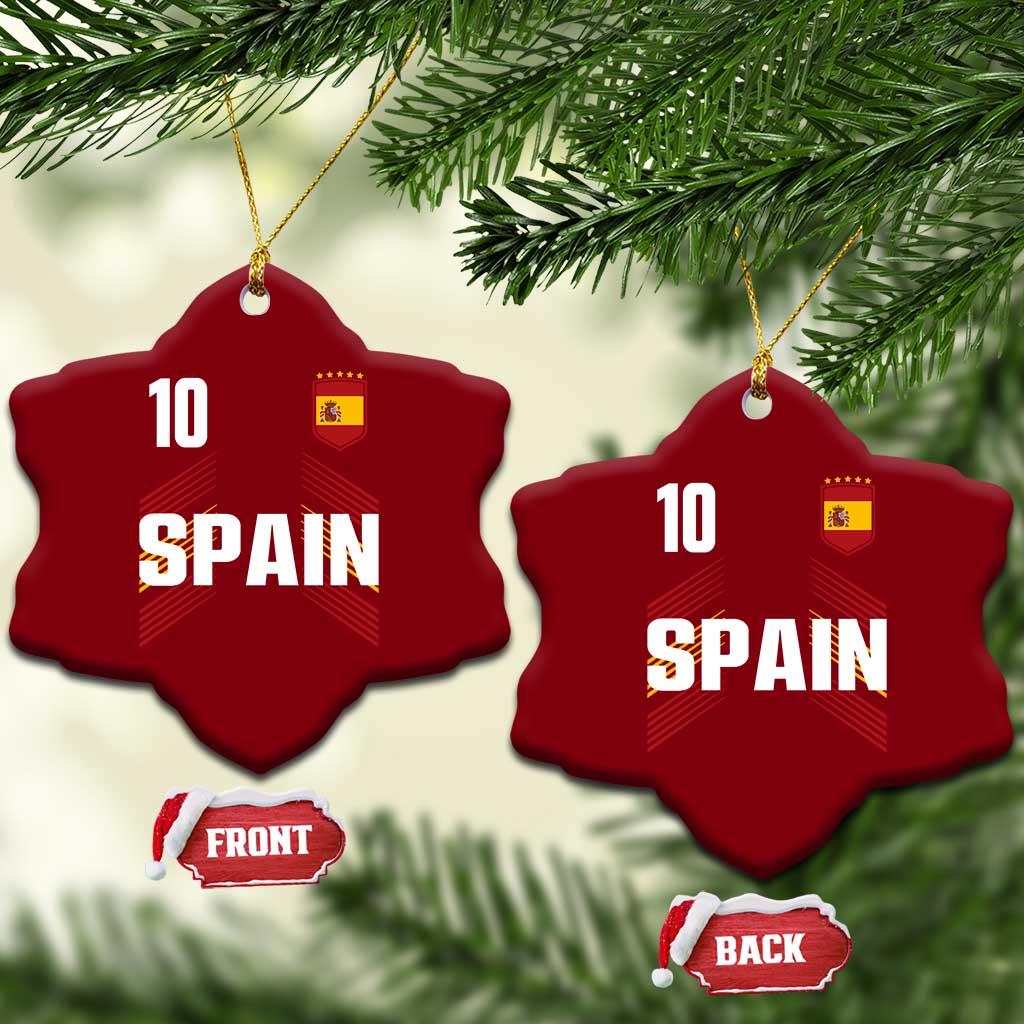 Spain Soccer Sports Graphic Number 10 Jersey Style Ceramic Ornament Proud Spanish Football Fans Game Day Pride TS02 Print Your Wear