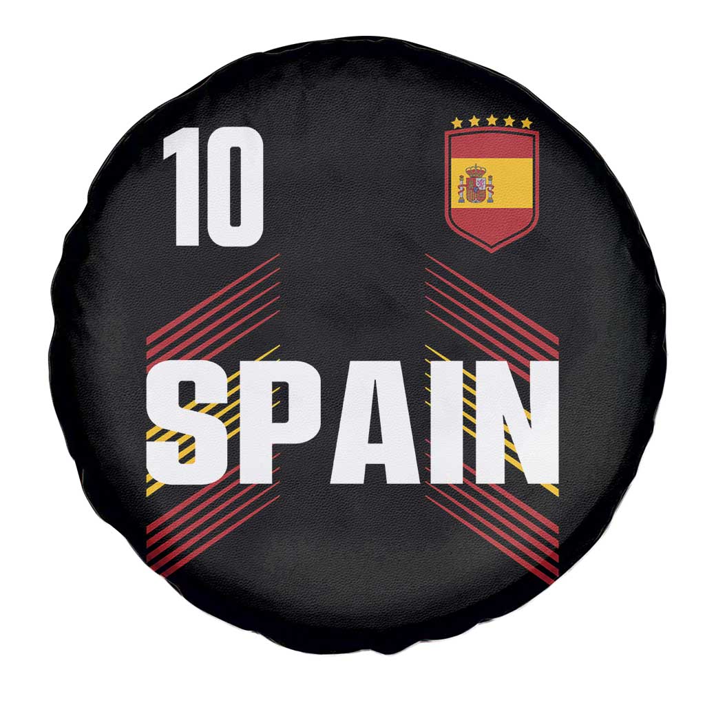 Spain Soccer Sports Graphic Number 10 Jersey Style Spare Tire Cover Proud Spanish Football Fans Game Day Pride TS02 Print Your Wear
