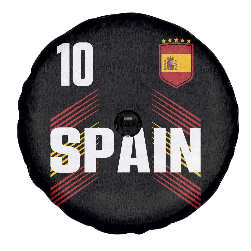 Spain Soccer Sports Graphic Number 10 Jersey Style Spare Tire Cover Proud Spanish Football Fans Game Day Pride TS02 Print Your Wear