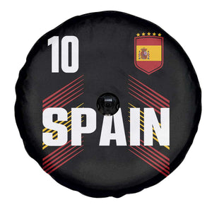 Spain Soccer Sports Graphic Number 10 Jersey Style Spare Tire Cover Proud Spanish Football Fans Game Day Pride TS02 Print Your Wear