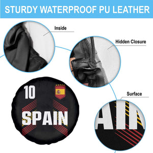 Spain Soccer Sports Graphic Number 10 Jersey Style Spare Tire Cover Proud Spanish Football Fans Game Day Pride TS02 Print Your Wear