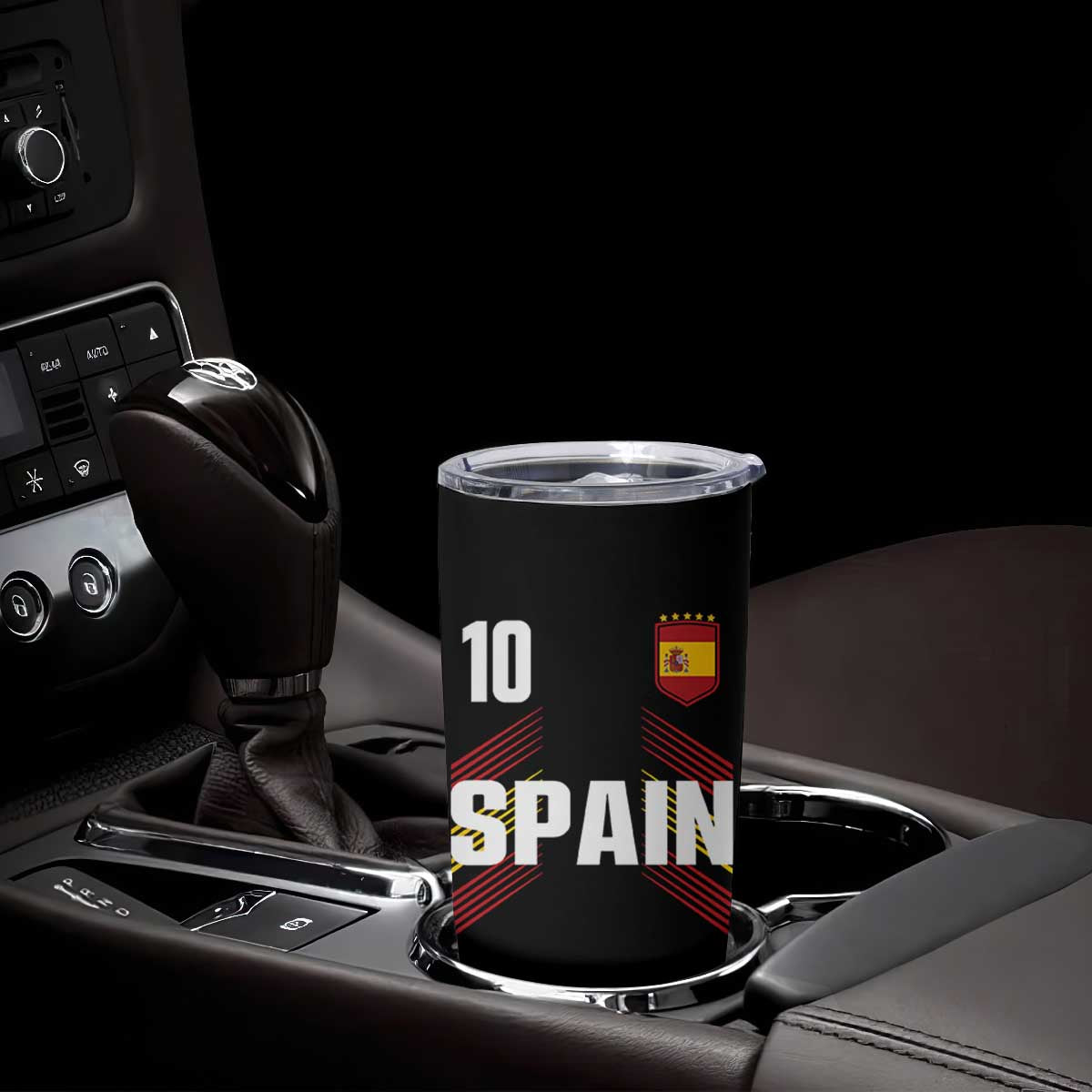 Spain Soccer Sports Graphic Number 10 Jersey Style Tumbler Cup Proud Spanish Football Fans Game Day Pride TS02 Print Your Wear