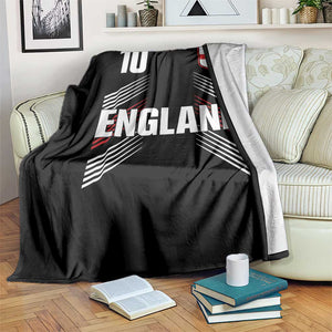 England Soccer Sports Graphic Number 10 Jersey Style Throw Blanket Proud St George Cross Football Fans Game Day Pride TS02 Print Your Wear