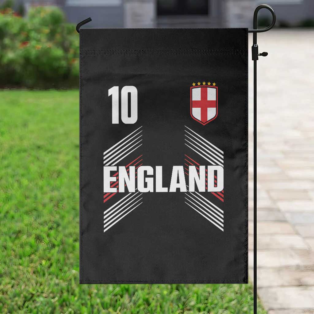 England Soccer Sports Graphic Number 10 Jersey Style Garden Flag Proud St George Cross Football Fans Game Day Pride TS02 Print Your Wear