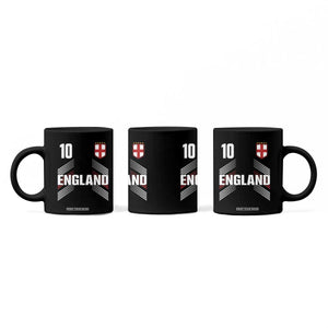 England Soccer Sports Graphic Number 10 Jersey Style Coffee Mug Proud St George Cross Football Fans Game Day Pride TS02 Print Your Wear
