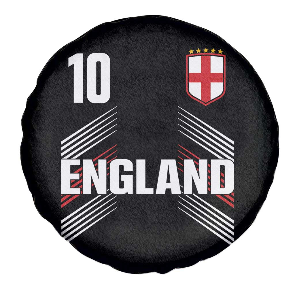 England Soccer Sports Graphic Number 10 Jersey Style Spare Tire Cover Proud St George Cross Football Fans Game Day Pride TS02 Print Your Wear