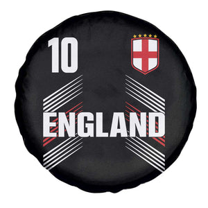 England Soccer Sports Graphic Number 10 Jersey Style Spare Tire Cover Proud St George Cross Football Fans Game Day Pride TS02 Print Your Wear