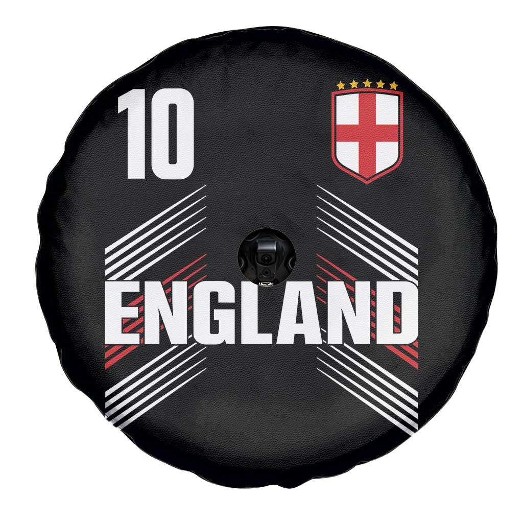 England Soccer Sports Graphic Number 10 Jersey Style Spare Tire Cover Proud St George Cross Football Fans Game Day Pride TS02 Print Your Wear