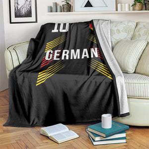 Germany Soccer Sports Graphic Number 10 Jersey Style Throw Blanket Proud German Football Fans Game Day Pride TS02 Print Your Wear