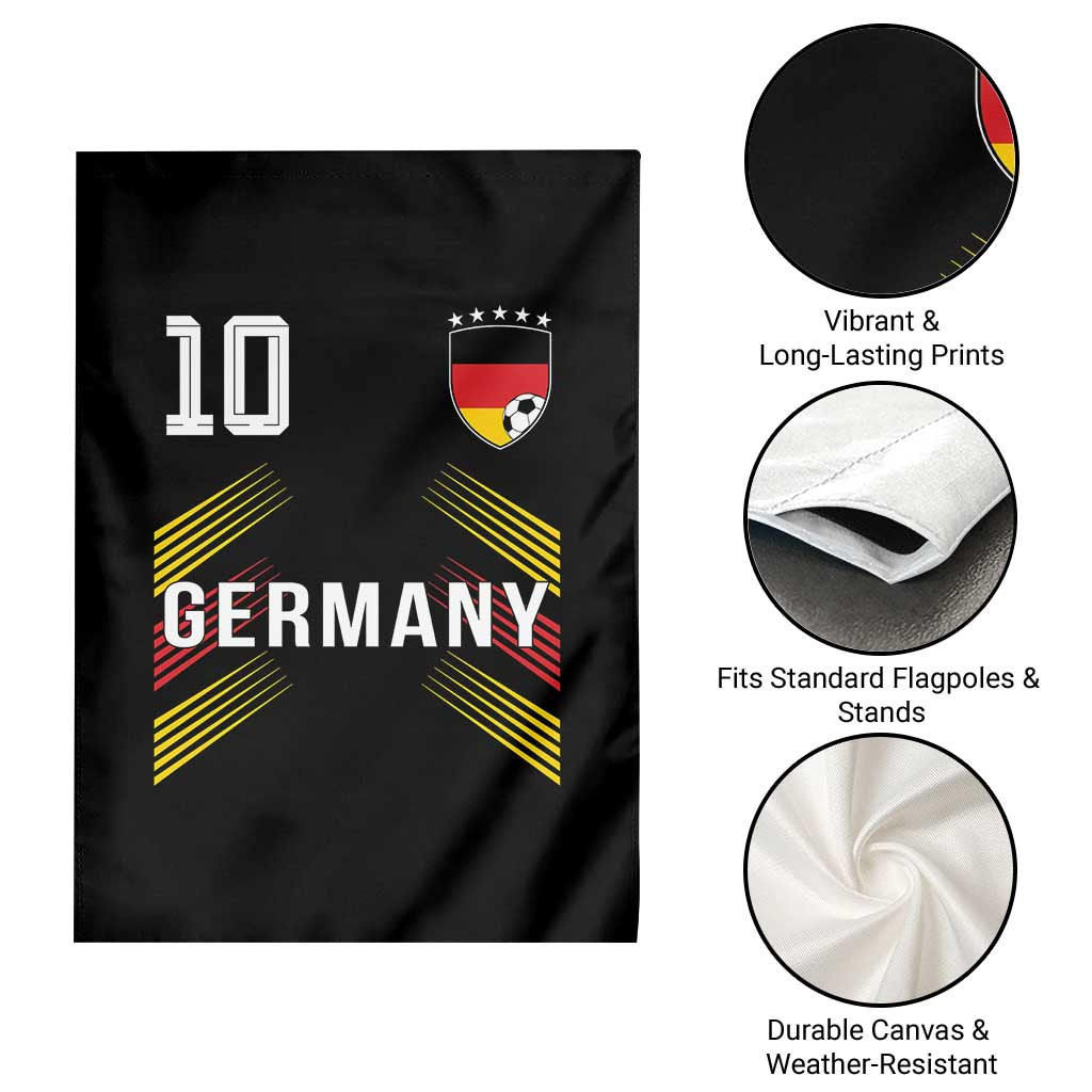 Germany Soccer Sports Graphic Number 10 Jersey Style Garden Flag Proud German Football Fans Game Day Pride TS02 Print Your Wear