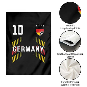 Germany Soccer Sports Graphic Number 10 Jersey Style Garden Flag Proud German Football Fans Game Day Pride TS02 Print Your Wear