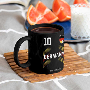 Germany Soccer Sports Graphic Number 10 Jersey Style Coffee Mug Proud German Football Fans Game Day Pride TS02 Print Your Wear