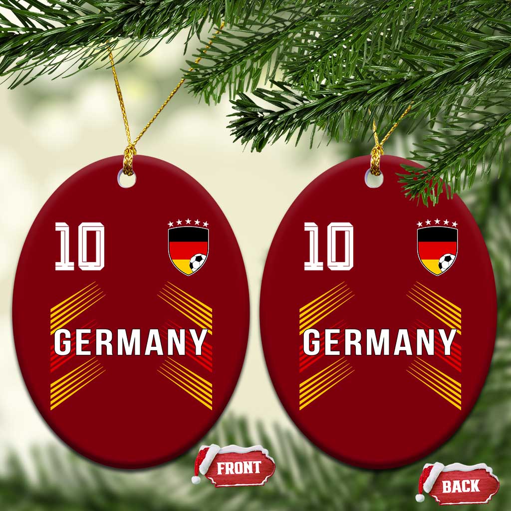 Germany Soccer Sports Graphic Number 10 Jersey Style Ceramic Ornament Proud German Football Fans Game Day Pride TS02 Print Your Wear