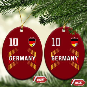 Germany Soccer Sports Graphic Number 10 Jersey Style Ceramic Ornament Proud German Football Fans Game Day Pride TS02 Print Your Wear