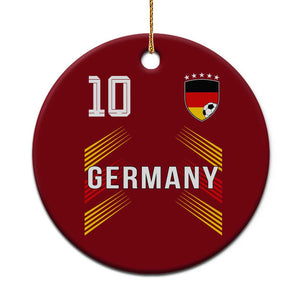 Germany Soccer Sports Graphic Number 10 Jersey Style Ceramic Ornament Proud German Football Fans Game Day Pride TS02 1pc Red Print Your Wear