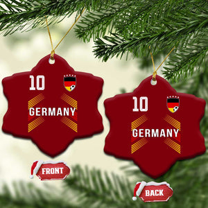 Germany Soccer Sports Graphic Number 10 Jersey Style Ceramic Ornament Proud German Football Fans Game Day Pride TS02 Print Your Wear